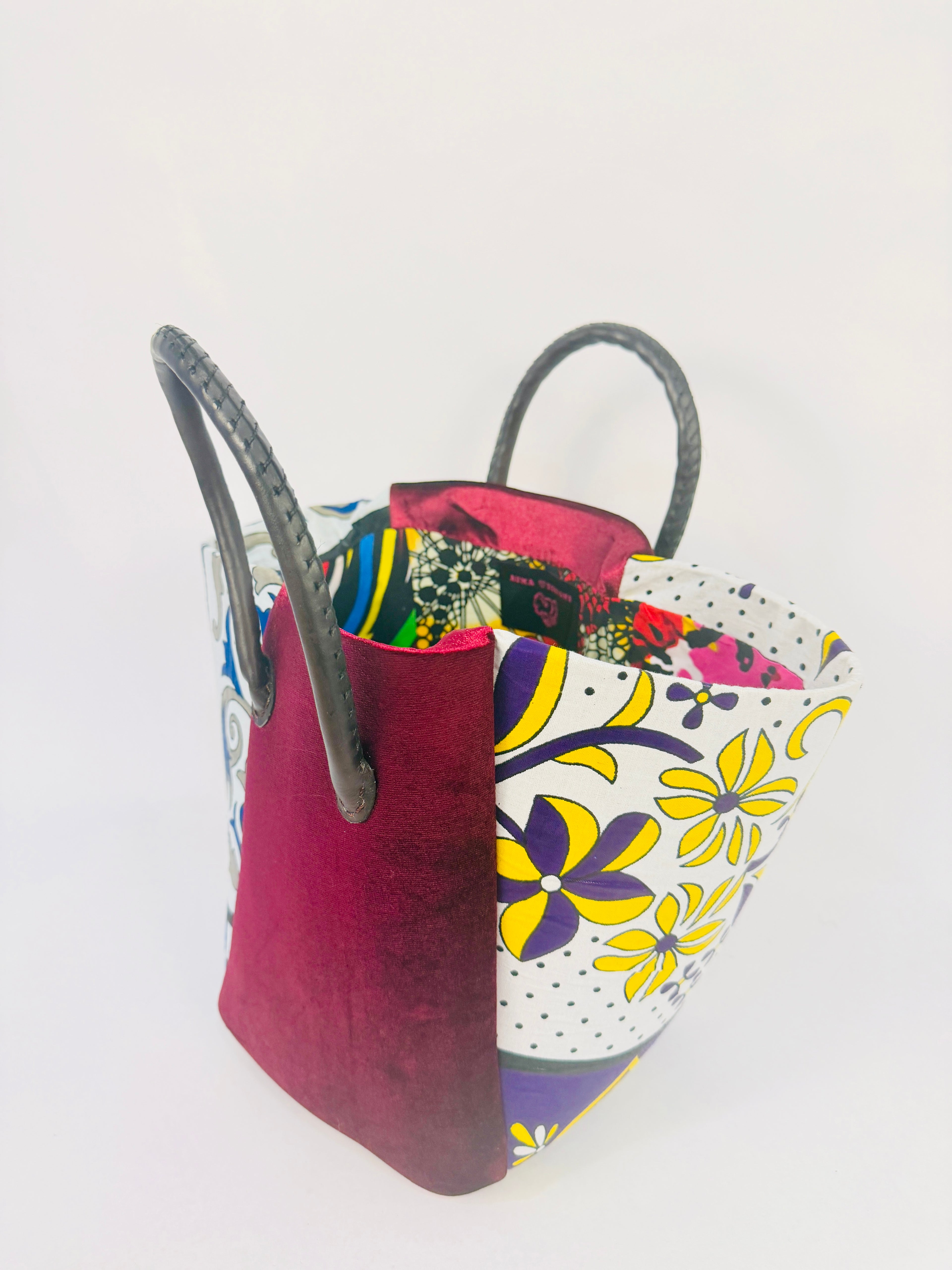 Pembe Tote- Velvet Burgundy